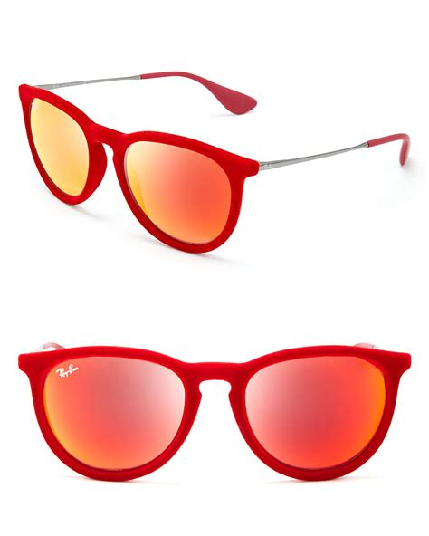 ray ban red round sunglasses.